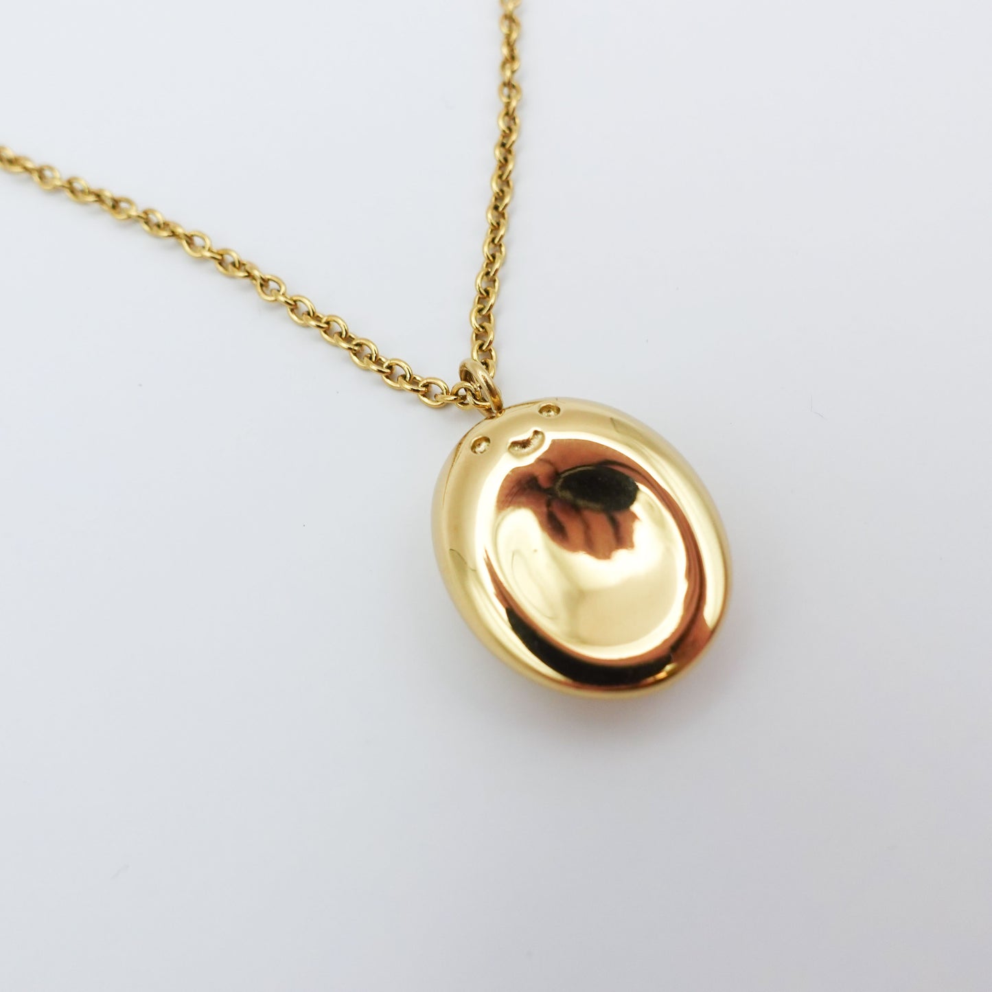 Worry Stone Necklace - Gold Stainless Steel