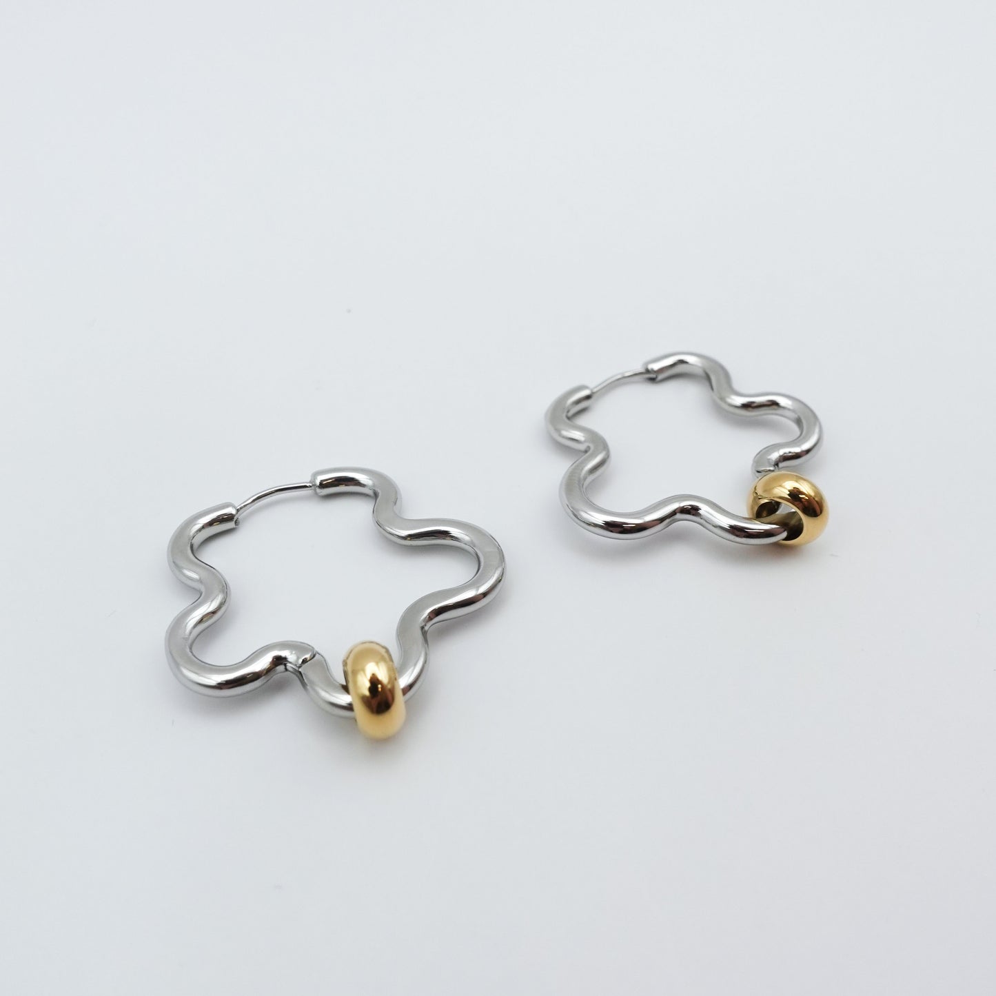 Squiggle Fidget Earrings - Silver Stainless Steel