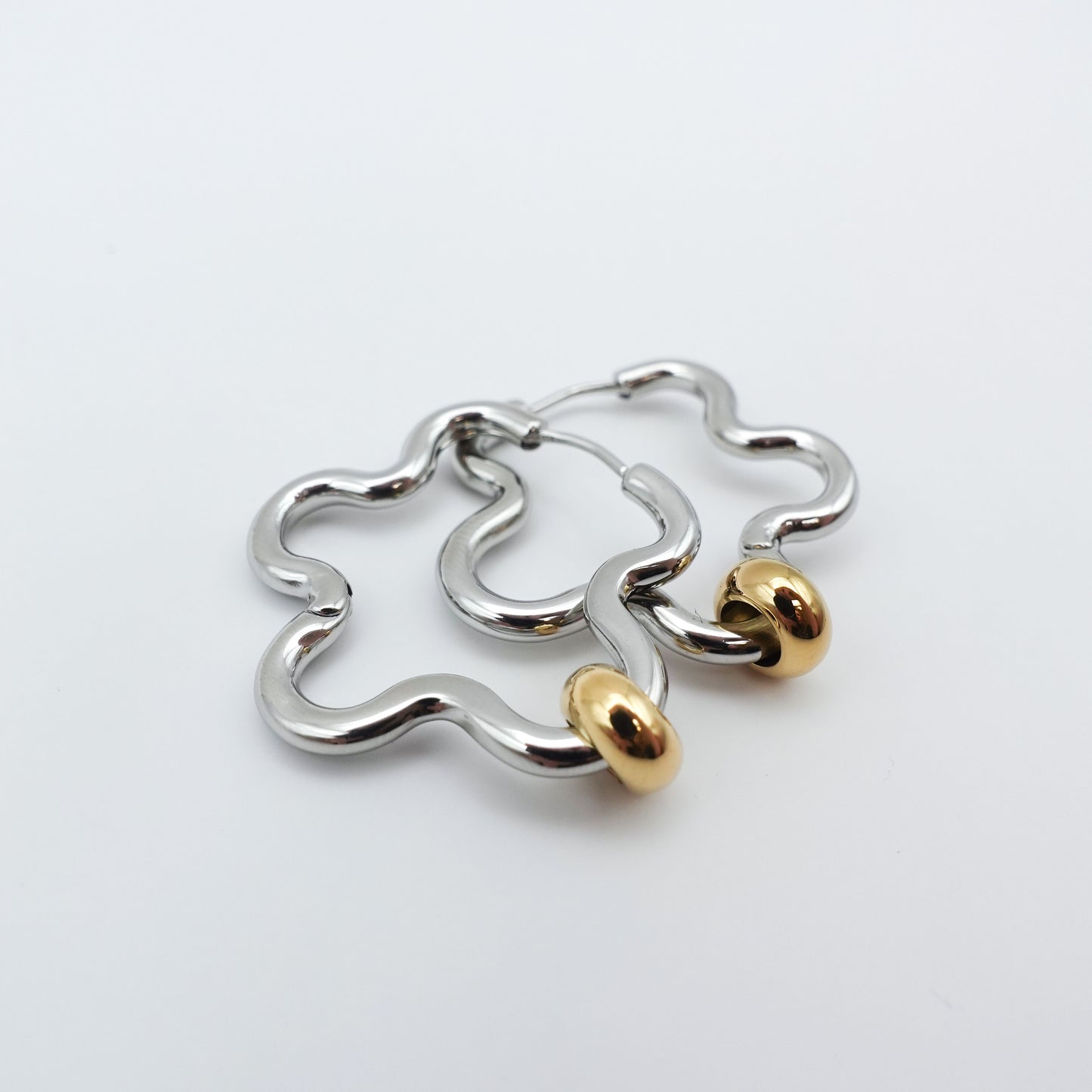 Squiggle Fidget Earrings - Silver Stainless Steel